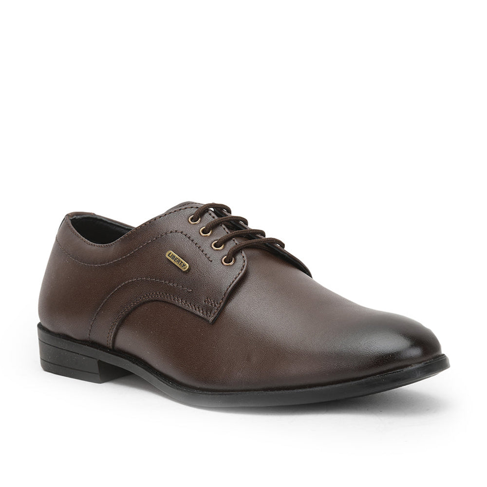 Fortune (Brown) Formal Lace Up Derby Shoes For Men HOL-19 By Liberty