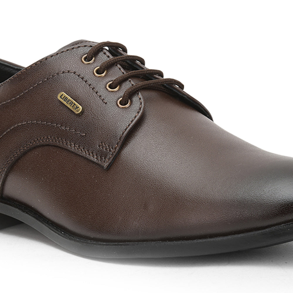 Fortune (Brown) Formal Lace Up Derby Shoes For Men HOL-19 By Liberty