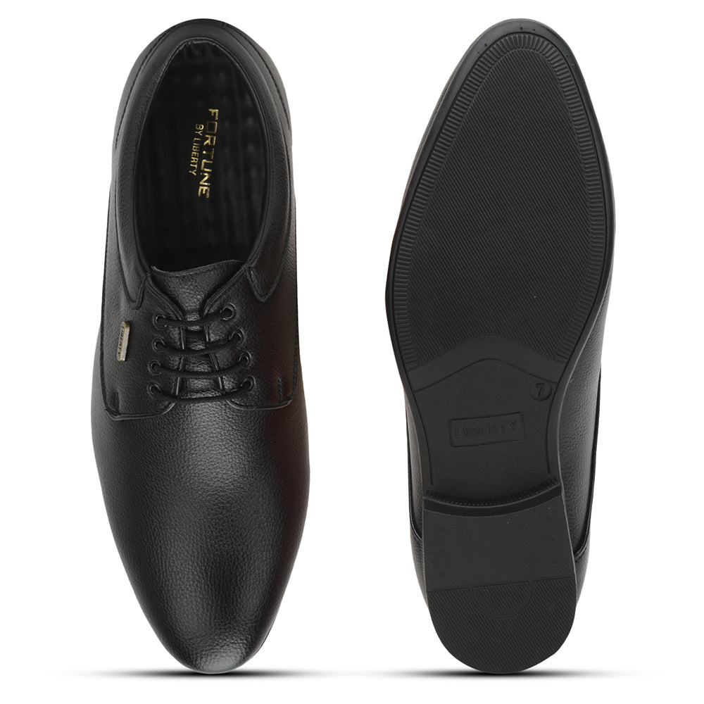 Fortune (Black) Formal Lace Up Derby Shoes For Men HOL-11 By Liberty