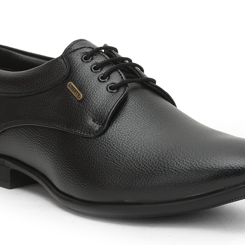 Fortune (Black) Formal Lace Up Derby Shoes For Men HOL-11 By Liberty