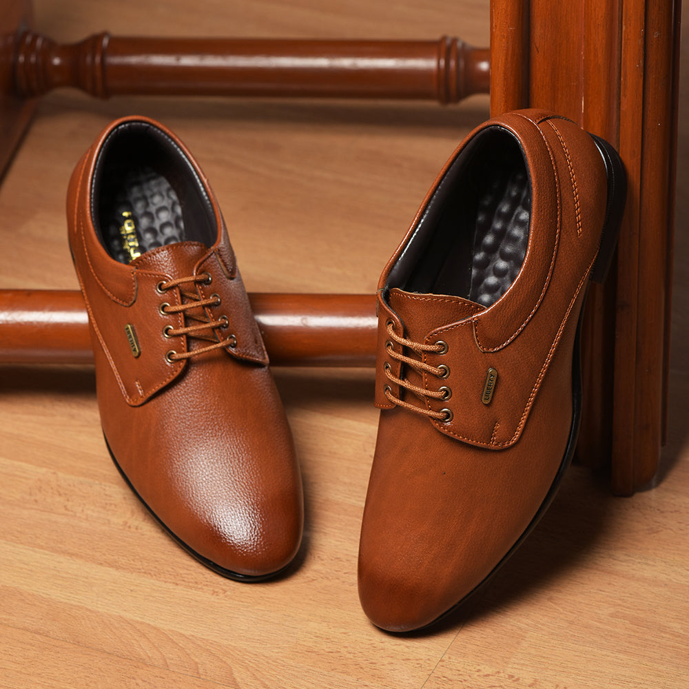 Fortune By Liberty Men HOL-11 Tan Formal Lacing Derby Shoes