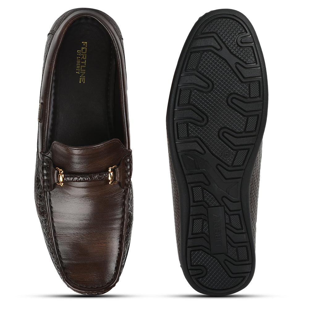 Fortune Formal Brown Loafers For Men JPL-278 By Liberty