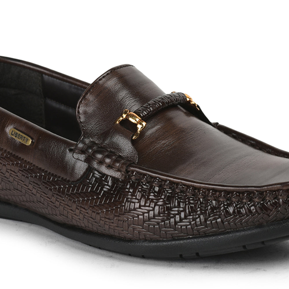 Fortune Formal Brown Loafers For Men JPL-278 By Liberty