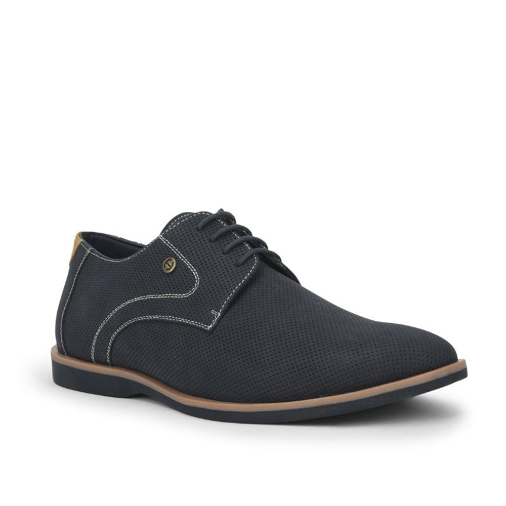 Healers Formal Navy Blue Lacing Shoes For Men SYN-113E By Liberty