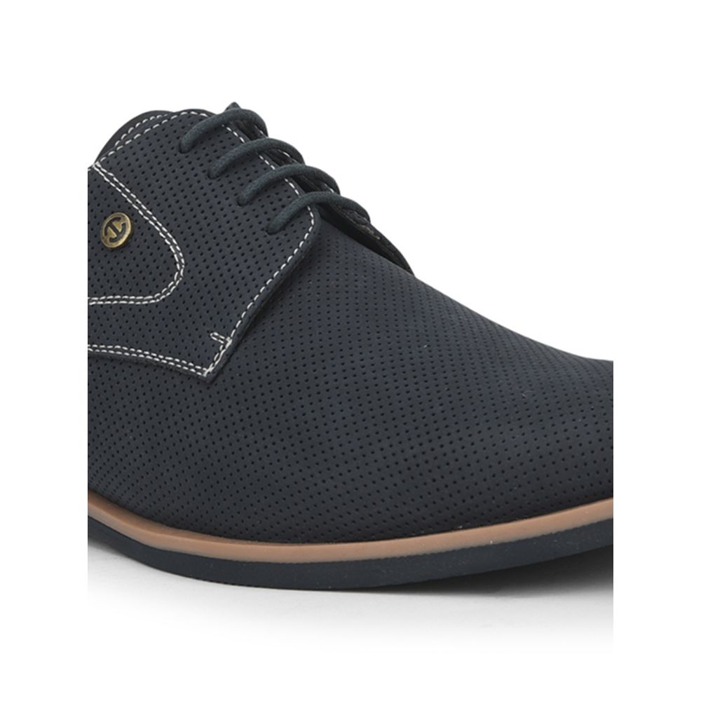 Healers Formal Navy Blue Lacing Shoes For Men SYN-113E By Liberty