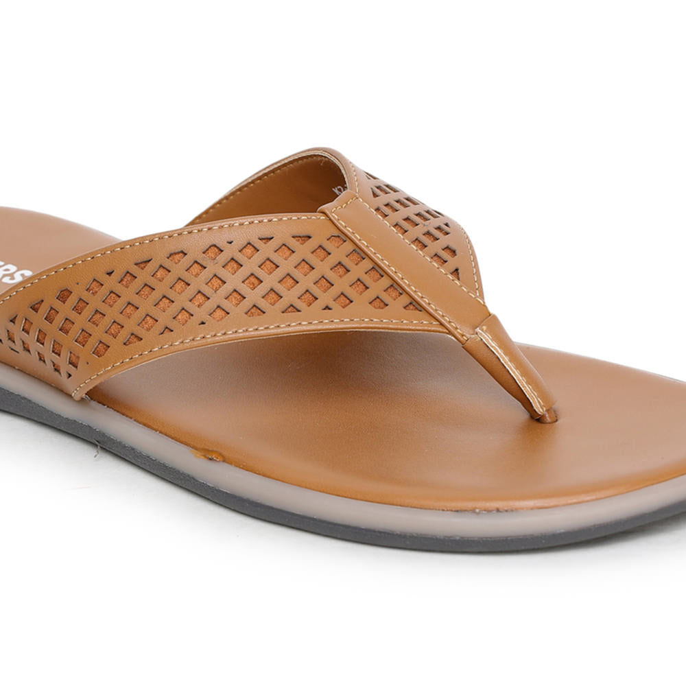 Coolers Casual Tan Flip-Flop For Men K2-154 By Liberty