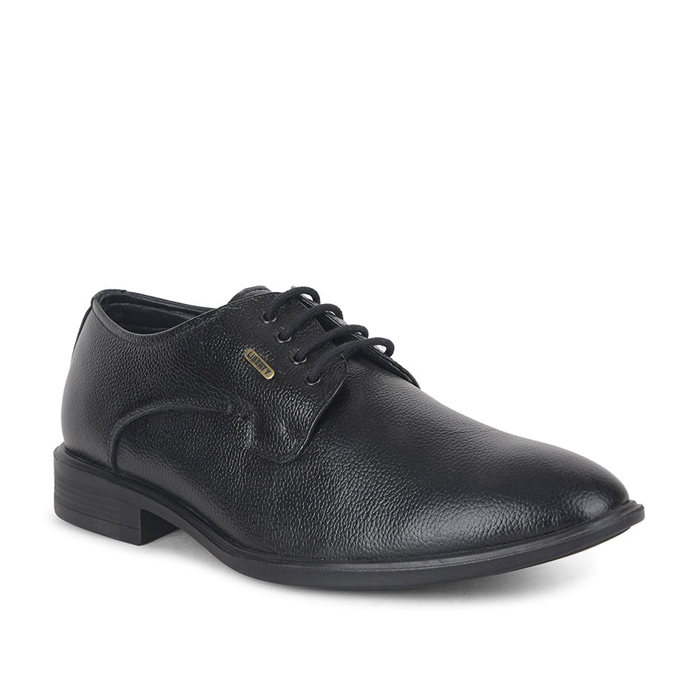 Fortune by Liberty Men LOM-65 Black Formal Lacing Derby Shoes