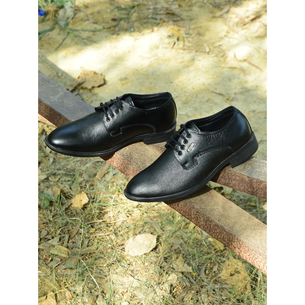 Fortune by Liberty Men LOM-65 Black Formal Lacing Derby Shoes