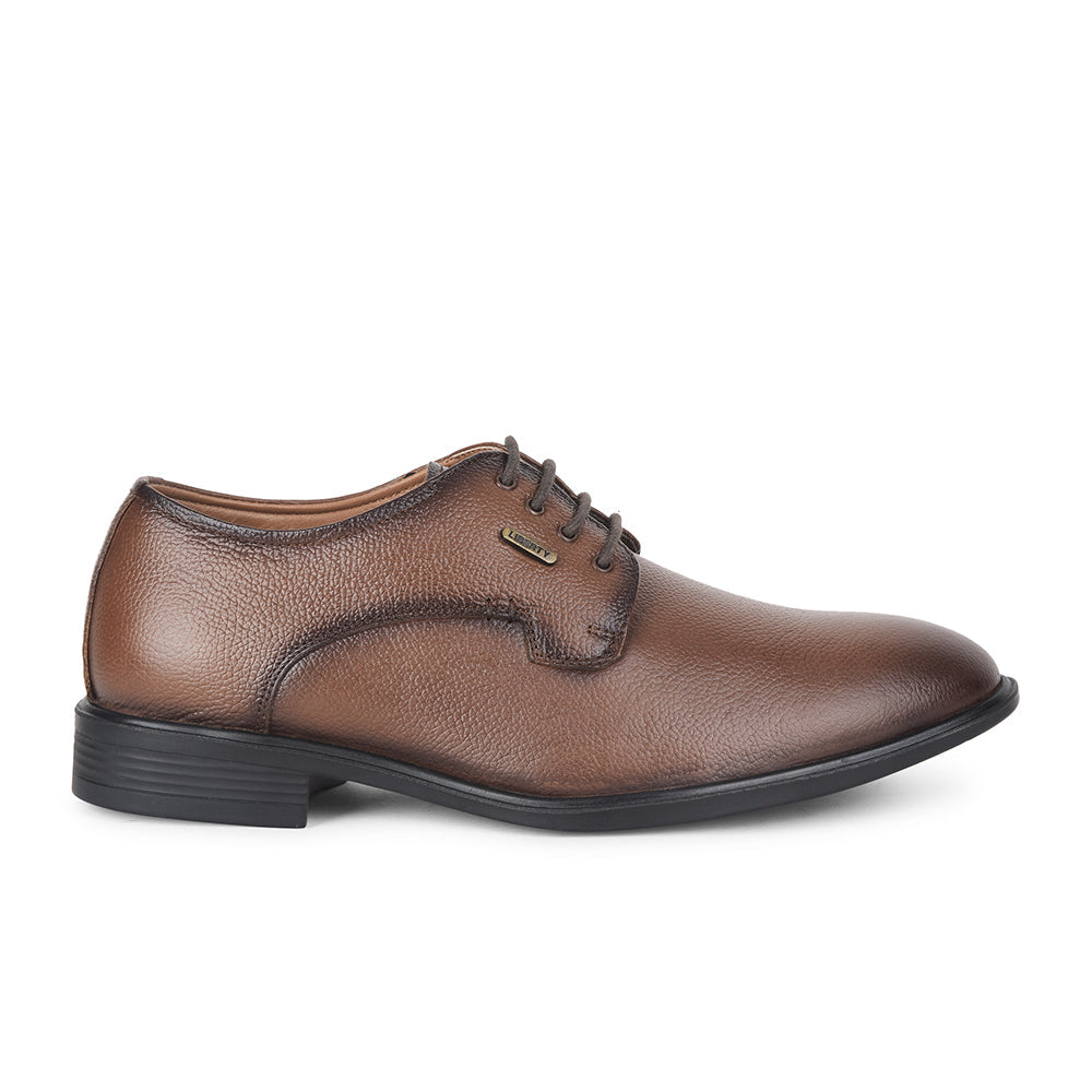 Fortune by Liberty Men LOM-65 Tan Formal Lacing Derby Shoes