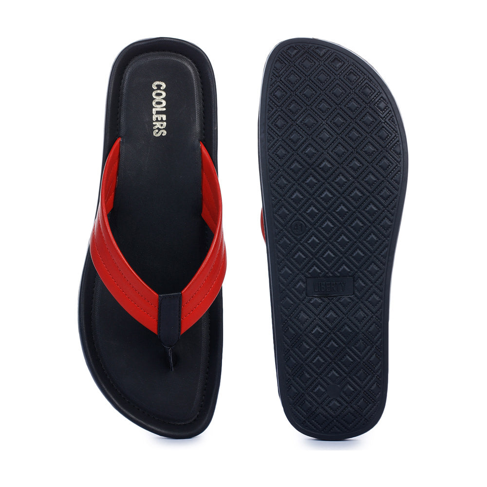 Coolers Casual Red Flip-Flop For Men K2-155 By Liberty