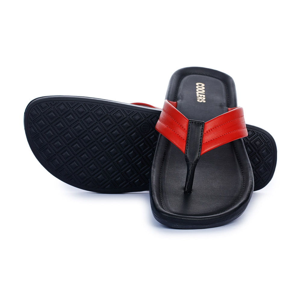 Coolers Casual Red Flip-Flop For Men K2-155 By Liberty