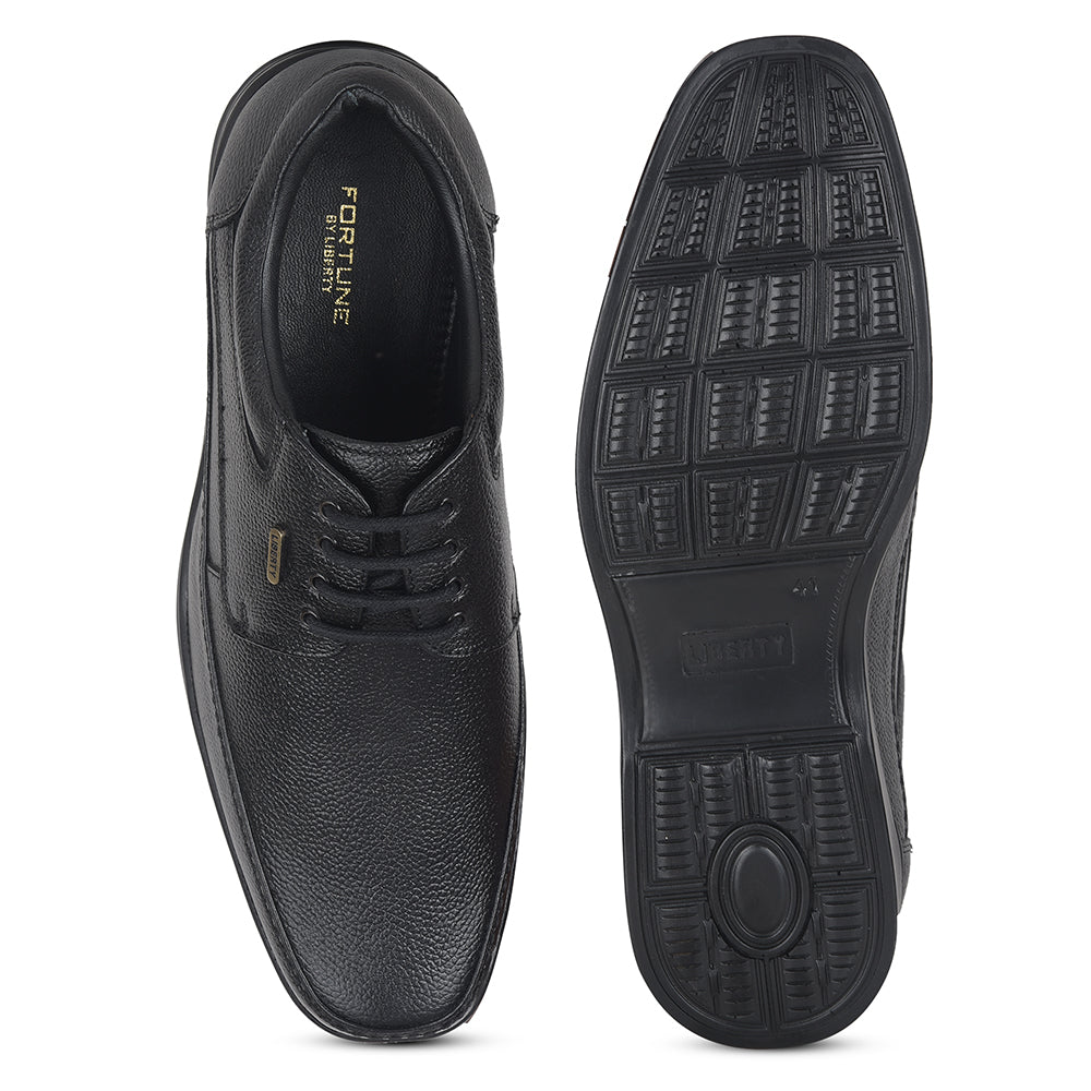 Fortune by Liberty Men LOM-62 Black Formal Lacing Derby Shoes