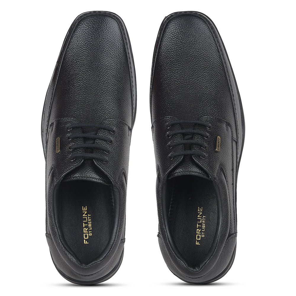 Fortune by Liberty Men LOM-62 Black Formal Lacing Derby Shoes