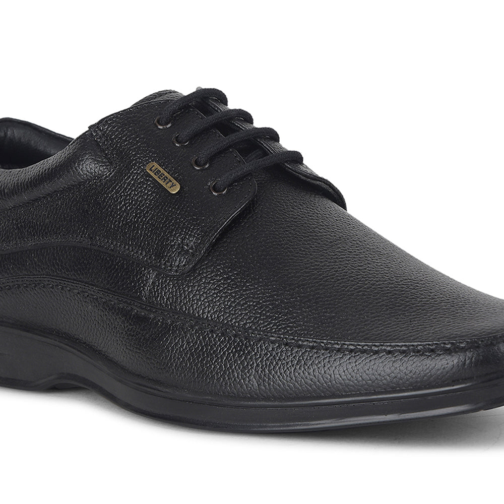 Fortune by Liberty Men LOM-62 Black Formal Lacing Derby Shoes