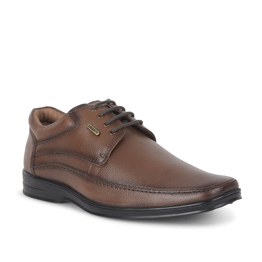 Fortune by Liberty Men LOM-62 Tan Formal Lacing Derby Shoes