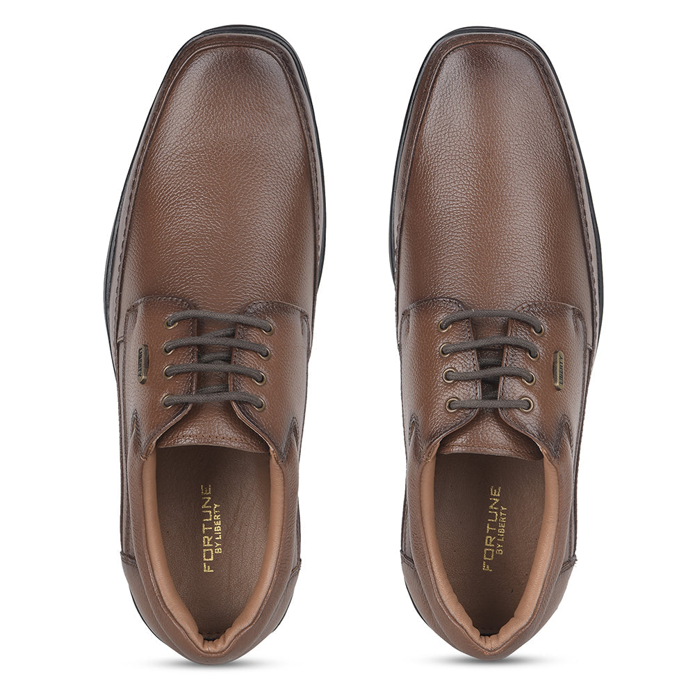 Fortune by Liberty Men LOM-62 Tan Formal Lacing Derby Shoes