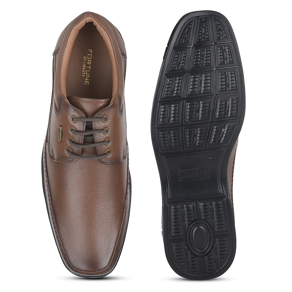 Fortune by Liberty Men LOM-62 Tan Formal Lacing Derby Shoes