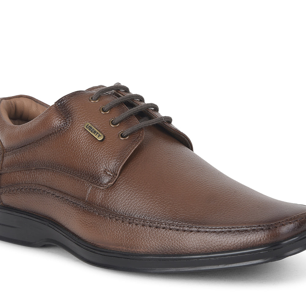 Fortune by Liberty Men LOM-62 Tan Formal Lacing Derby Shoes