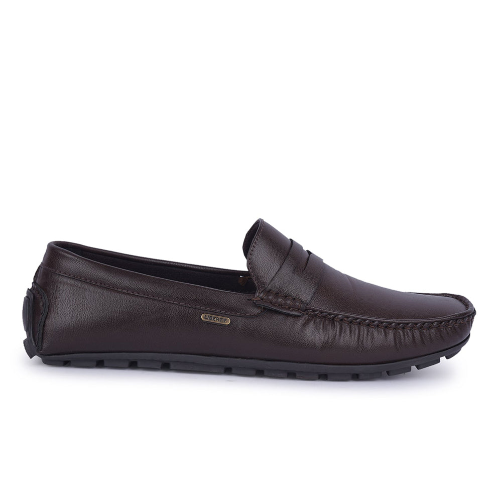 Fortune Non-Lacing Brown Casual Loafers For Men AVL-12 By Liberty