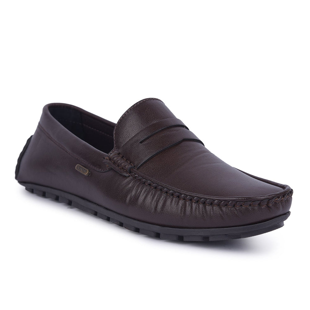 Fortune Non-Lacing Brown Casual Loafers For Men AVL-12 By Liberty