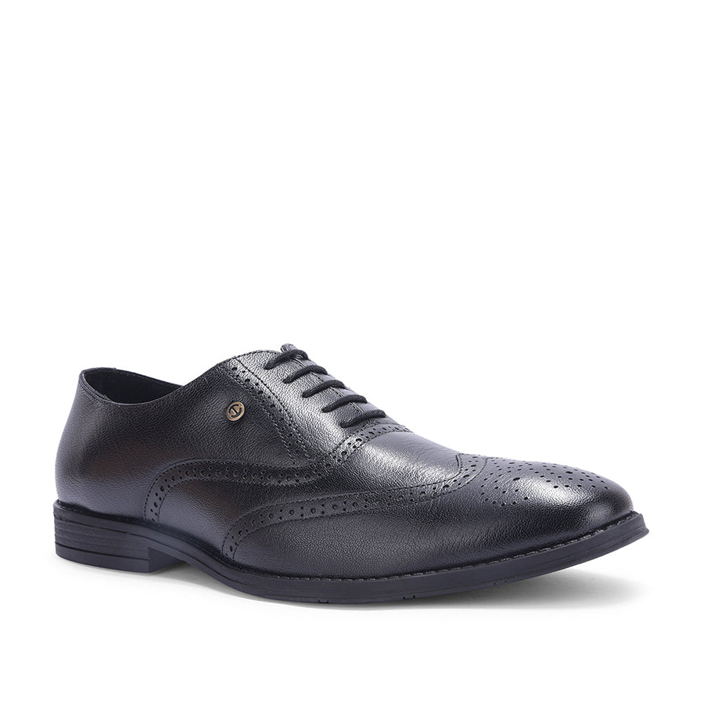 Healers By Liberty Men SAGAR-15 Black Formal Lacing Brogue Shoes