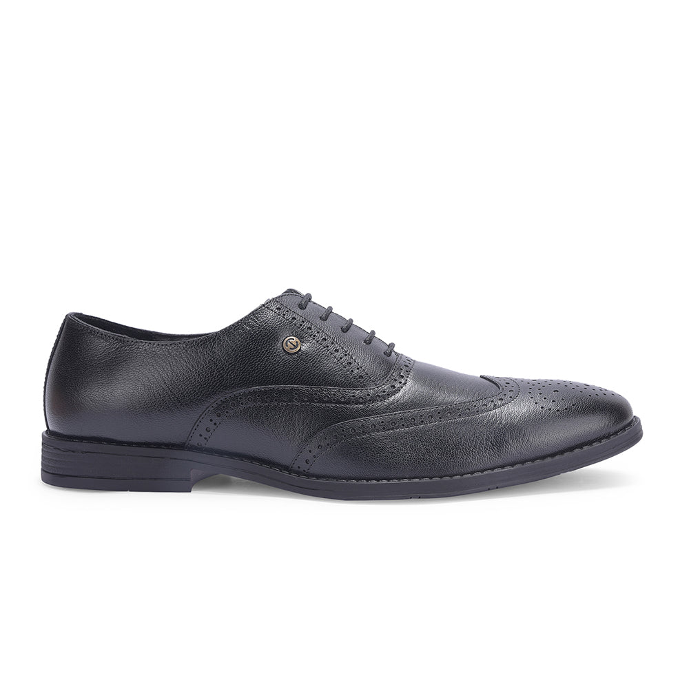 Healers By Liberty Men SAGAR-15 Black Formal Lacing Brogue Shoes