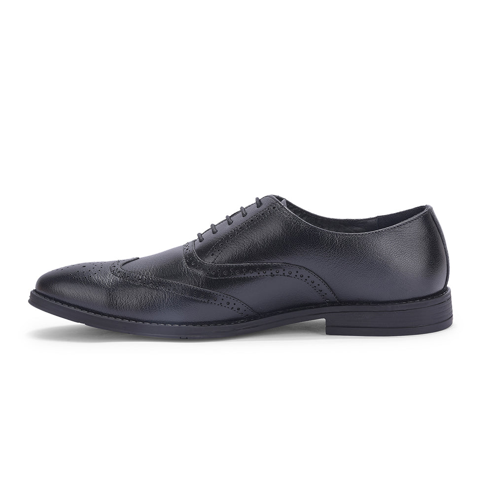 Healers By Liberty Men SAGAR-15 Black Formal Lacing Brogue Shoes