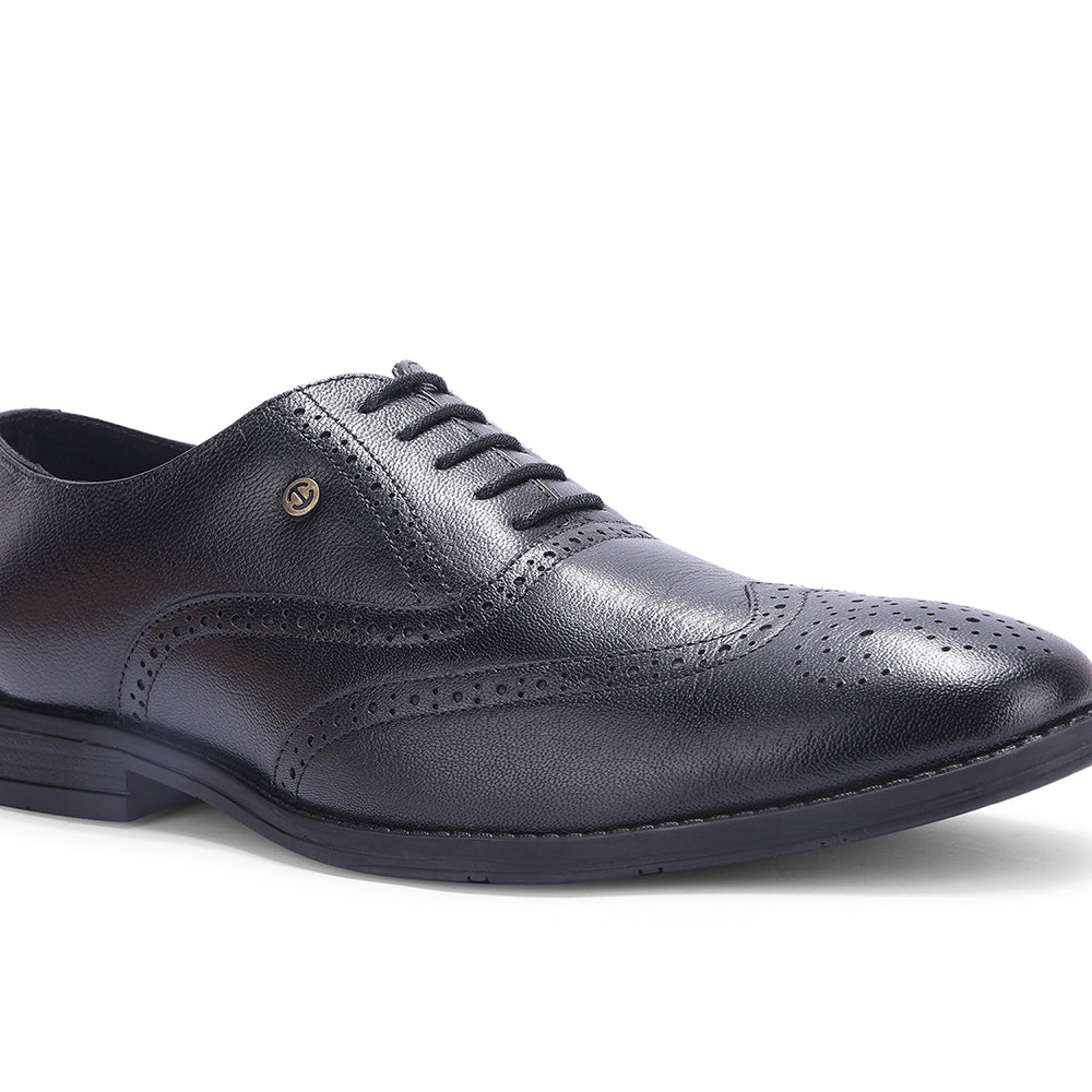 Healers By Liberty Men SAGAR-15 Black Formal Lacing Brogue Shoes