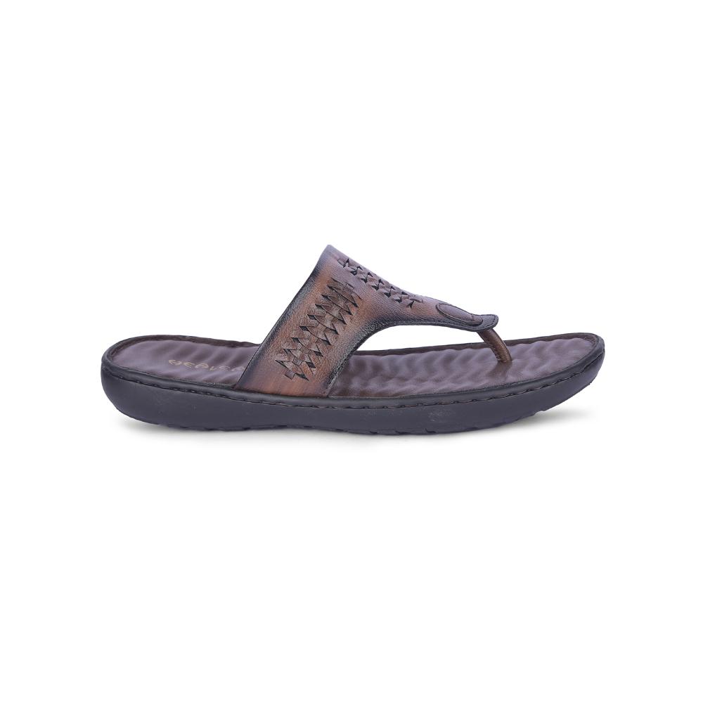 Healers Casual Brown Slipper For Men MSL-4 By Liberty