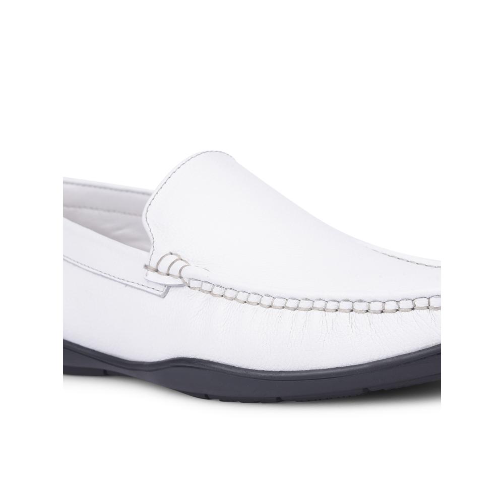 Healers Formal White Loafers For Men UVI-18 By Liberty