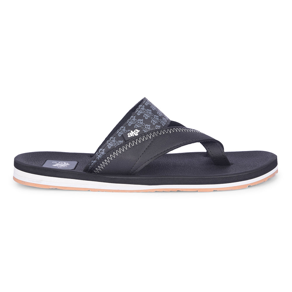 A-HA Casual Black Flip Flop For Men ANCO-2 By Liberty