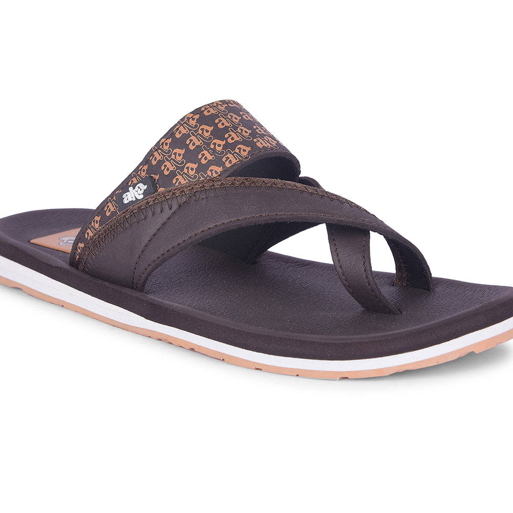 A-HA Casual Dark Brown Flip Flop For Men ANCO-2 By Liberty