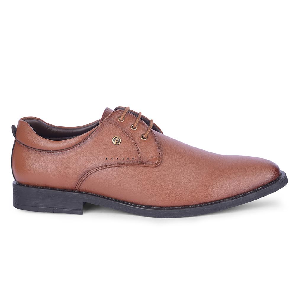 Healers Tan Formal Lacing Derby Shoes For Men SAGAR-16 By Liberty