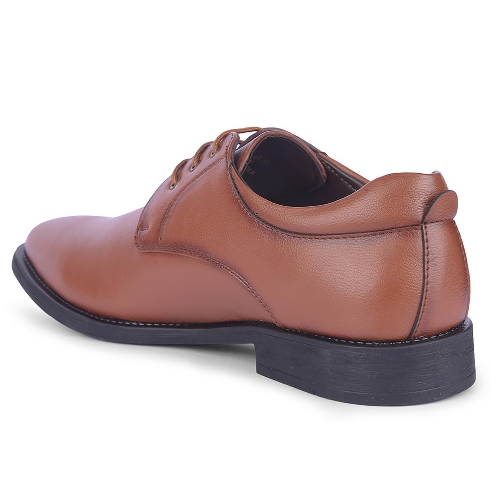 Healers Tan Formal Lacing Derby Shoes For Men SAGAR-16 By Liberty