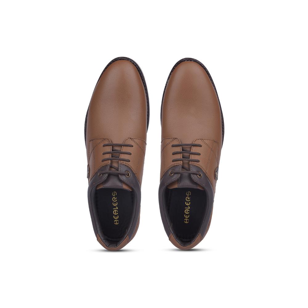 Healers Lacing Tan Formal Shoes For Men OSL-61 By Liberty