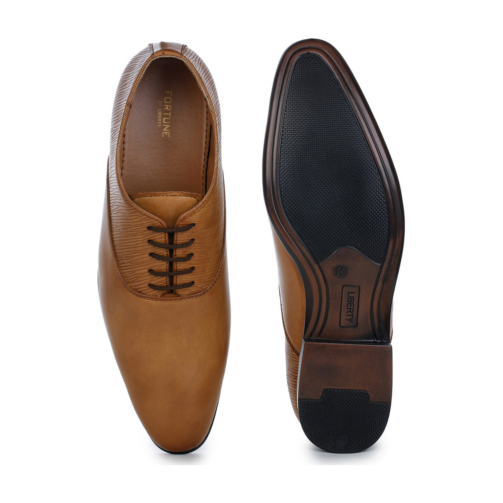 Fortune (Tan) Derby Shoes For Men FDY-19 By Liberty