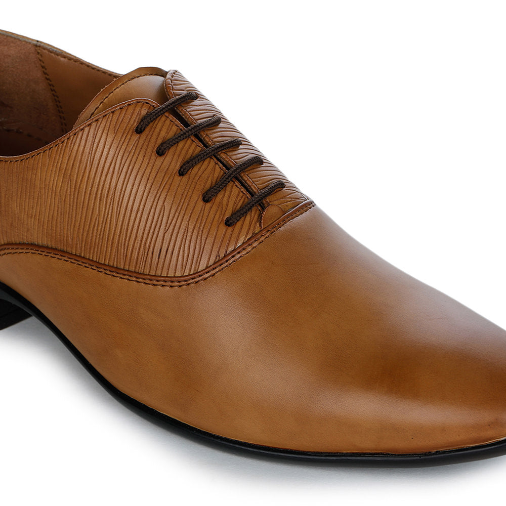 Fortune (Tan) Derby Shoes For Men FDY-19 By Liberty