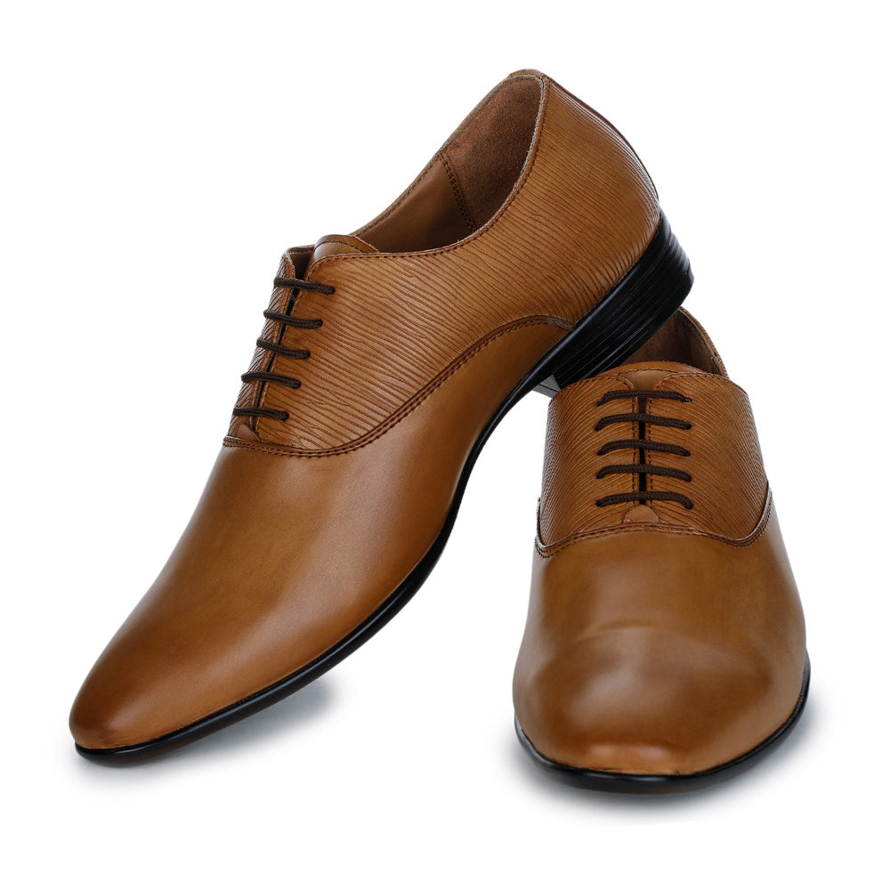 Fortune (Tan) Derby Shoes For Men FDY-19 By Liberty