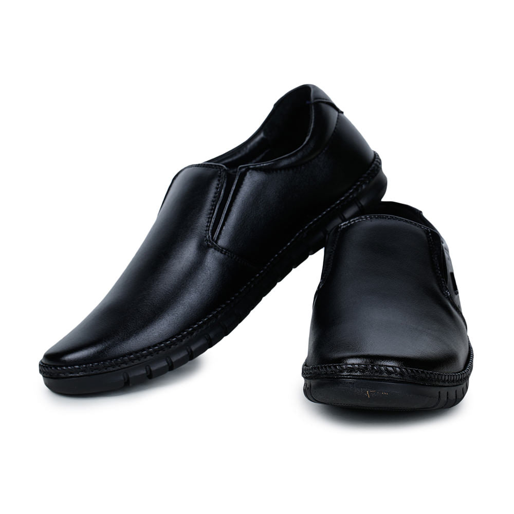 Fortune (Black) Classic Loafer Shoes For Men BM-2 By Liberty