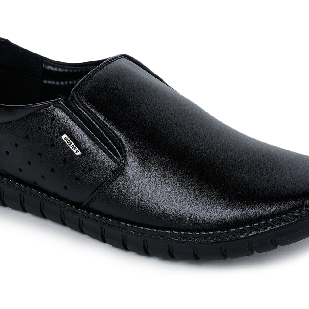 Fortune (Black) Classic Loafer Shoes For Men BM-2 By Liberty