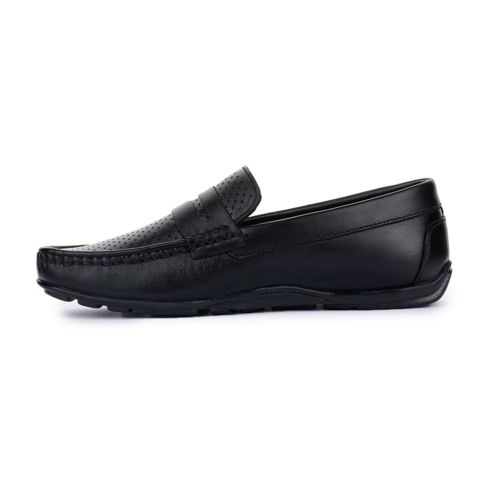 Fortune (Black) Classic Loafer Shoes For Men RLE-12 By Liberty