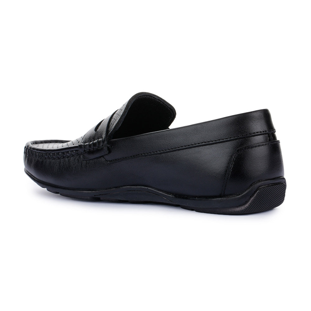 Fortune (Black) Classic Loafer Shoes For Men RLE-12 By Liberty