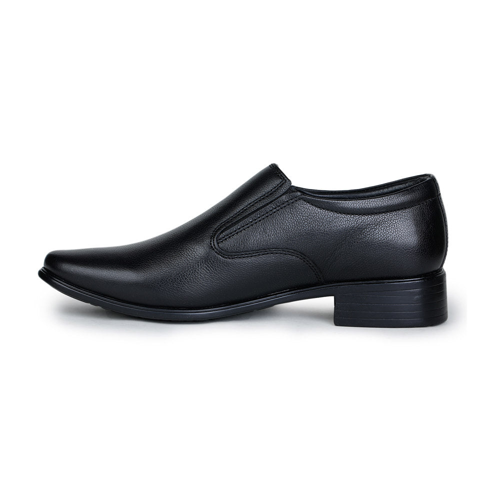 Fortune Formal Black Non Lacing Shoes For Men JPL-52 By Liberty