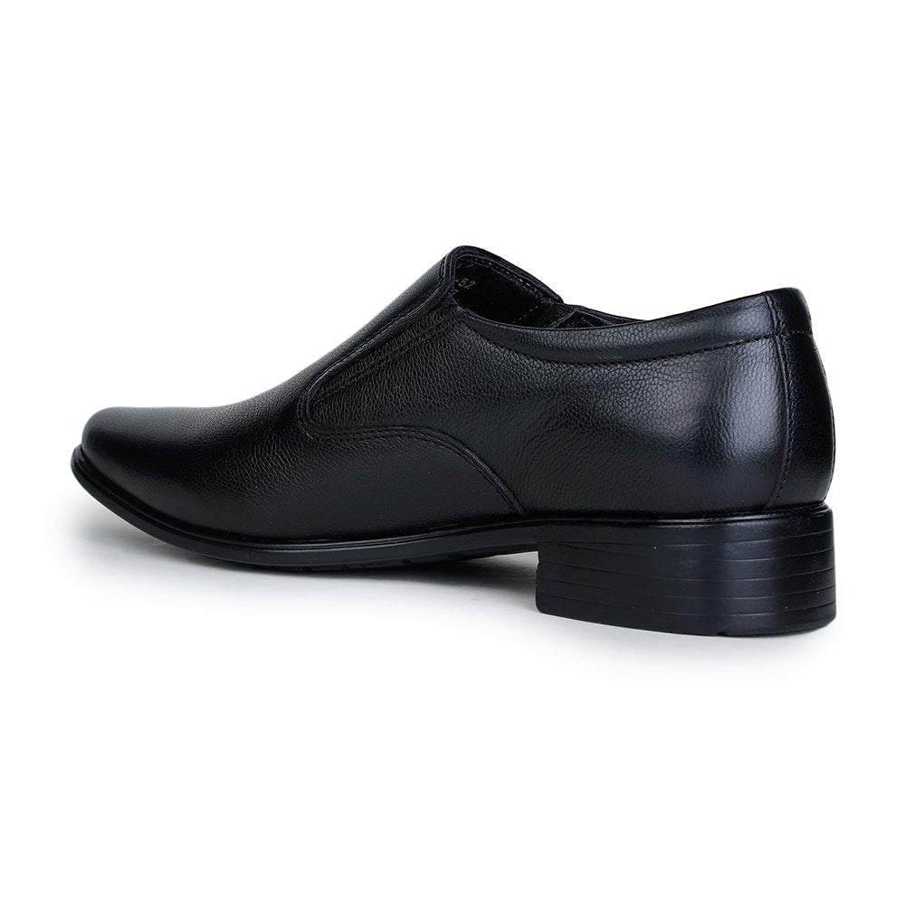 Fortune Formal Black Non Lacing Shoes For Men JPL-52 By Liberty