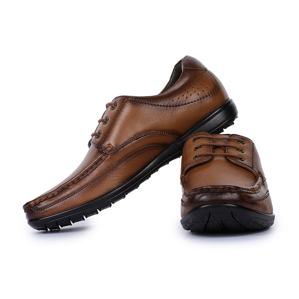 Healers Formal (Tan) Lace-Up Shoes For Men FL-1414 By Liberty