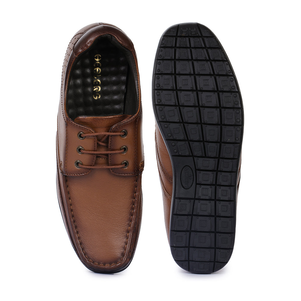 Healers Formal (Tan) Lace-Up Shoes For Men FL-1414 By Liberty