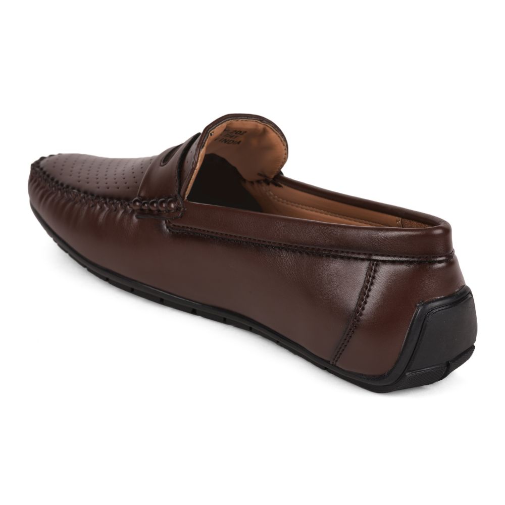 Fortune (Brown) Penny Loafer Shoes For Men Fdy-22 By Liberty