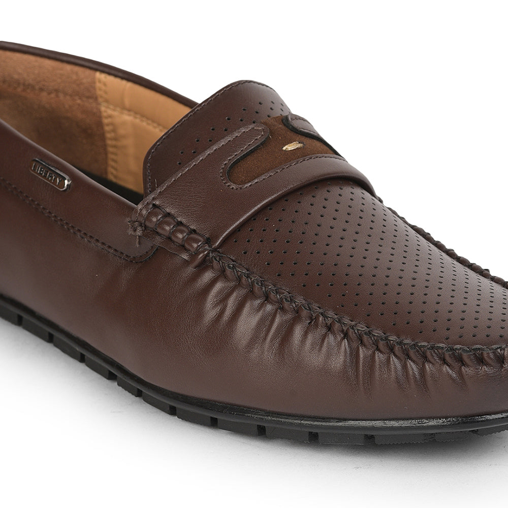 Fortune (Brown) Penny Loafer Shoes For Men Fdy-22 By Liberty