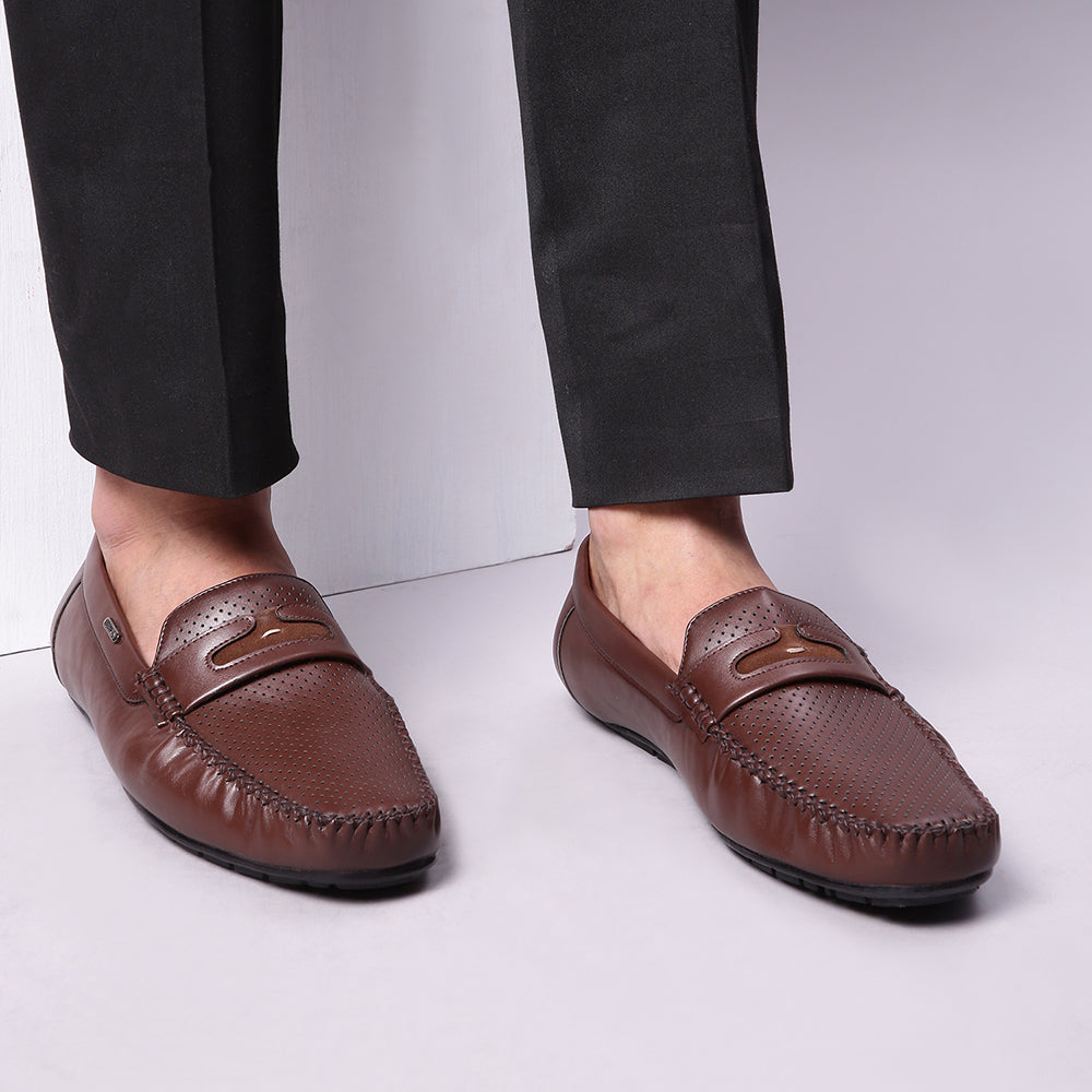 Fortune (Brown) Penny Loafer Shoes For Men Fdy-22 By Liberty