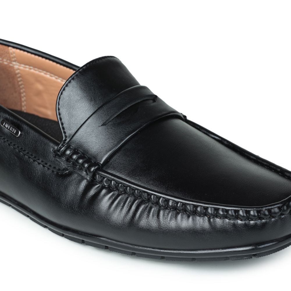 Fortune (Black) Penny Loafer Shoes For Men Fdy-26 By Liberty